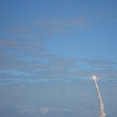 STS-129 Through the clouds