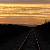 Sunset on track ;-)